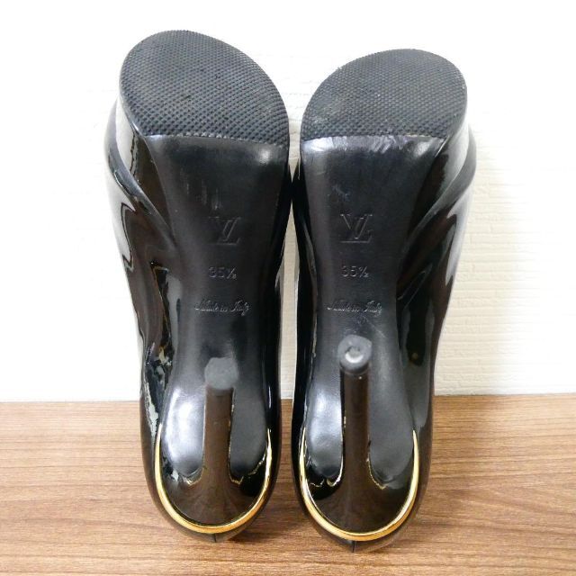 日本人気超絶の 良品 ルイヴィトン パテントレザー オープントゥ