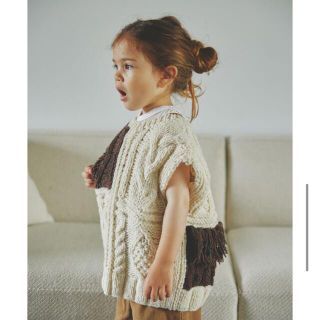 トゥデイフル　Patchwork Handknit vest (KIDS)