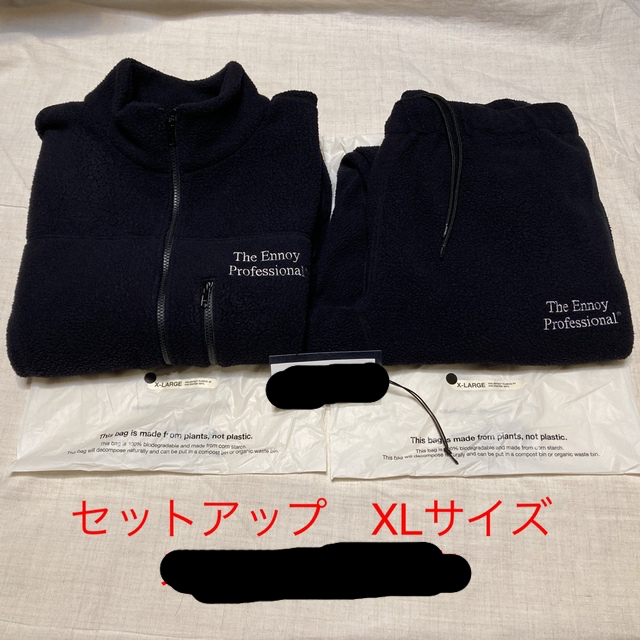 送料関税無料】 ennoy フリース セットアップ XL ブラック