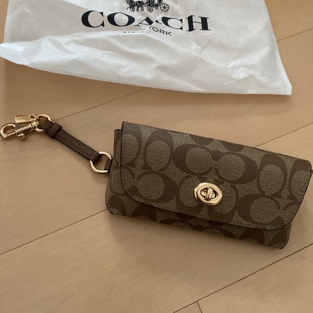 新品未使用 COACH コーチ サングラス メガネケース レザー ブラウン