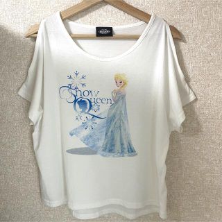 アナトユキノジョオウ(アナと雪の女王)のアナと雪の女王 エルサ 肩開き 肩出し Tシャツ トップス 大人 フリーサイズ(Tシャツ(半袖/袖なし))