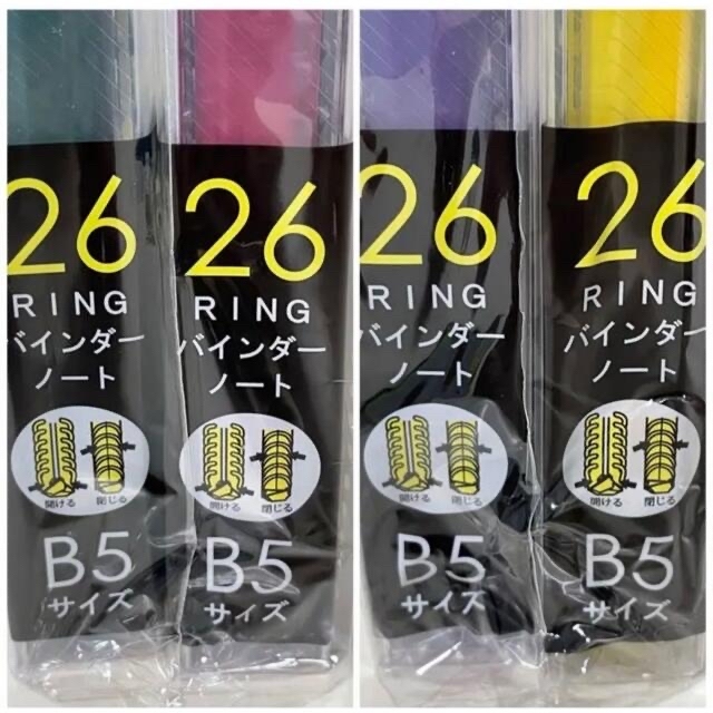 26穴リングバインダー　B5 12冊セット インテリア/住まい/日用品の文房具(ファイル/バインダー)の商品写真