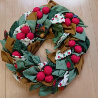 【ハンドメイド】クリスマスリース(リース)