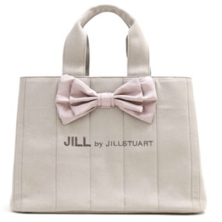 ジルバイジルスチュアート(JILL by JILLSTUART)の早い者勝ち！新品♡グレー♡リボンステッチトートバッグ♡ジルバイジルスチュアート(トートバッグ)