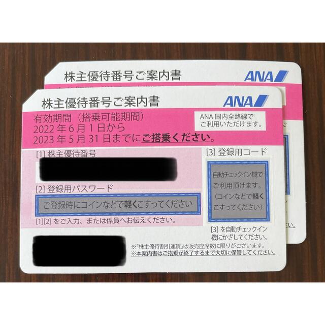 ANA株主優待券　２枚 チケットの優待券/割引券(その他)の商品写真