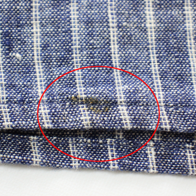 美品fog linen work ノースリーブワンピース ターコイズブルー
