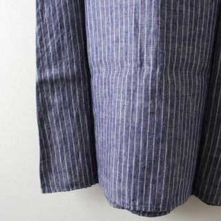 美品fog linen work ノースリーブワンピース ターコイズブルー