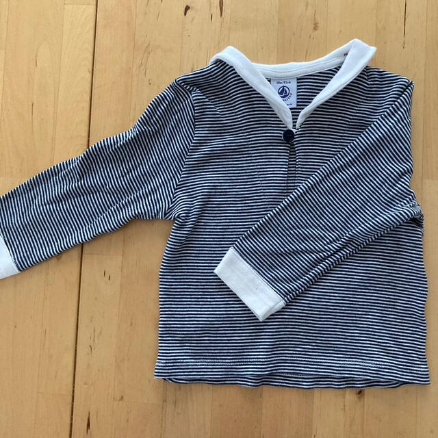 PETIT BATEAU(プチバトー)の【専用】PETIT BATEA セーラーシャツ　カットソー キッズ/ベビー/マタニティのベビー服(~85cm)(シャツ/カットソー)の商品写真