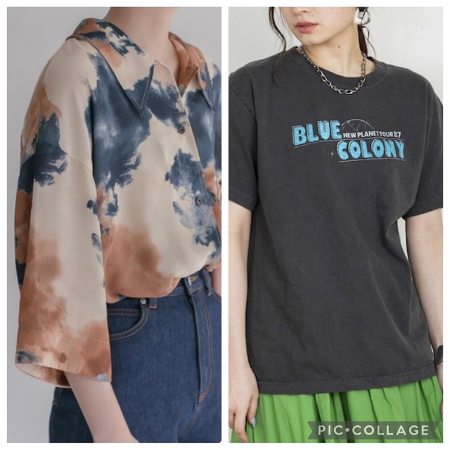 BLUE COLONY Tシャツ、ペイントプリントシャツ レディースのトップス(Tシャツ(半袖/袖なし))の商品写真