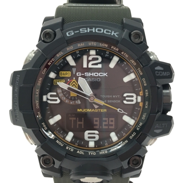 ▼▼CASIO カシオ メンズ腕時計 G-SHOCK 電波ソーラー マッドマスター GWG-1000 ブラック×カーキ