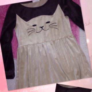 猫ちゃんワンピ 店内大幅SALE(ひざ丈ワンピース)