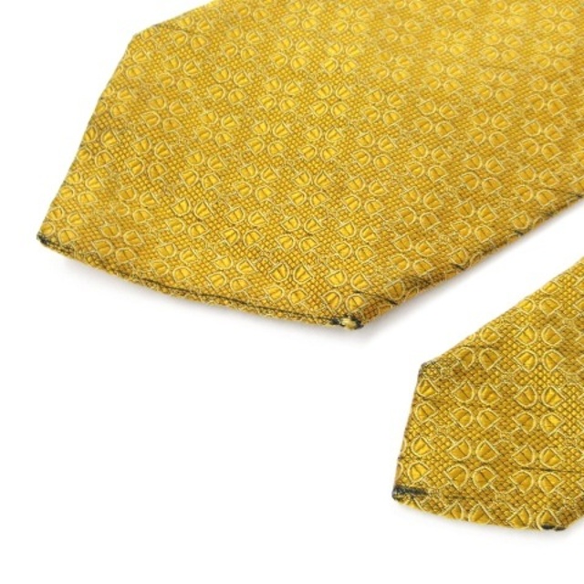 グッチ ネクタイ ジャガード 総柄 シルク イタリア製 黄 イエロー