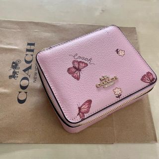 コーチ(COACH)の10/7まで COACH コーチ 新品 ジュエリーボックス バタフライプリント(小物入れ)