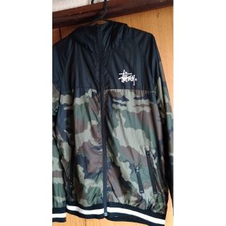 STUSSY ステューシー ナイロンジャケット カモ 迷彩 バイカラー