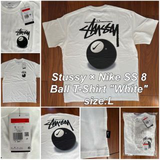 ナイキ(NIKE)のStussy × Nike SS 8 Ball T-Shirt  Lサイズ(Tシャツ/カットソー(半袖/袖なし))