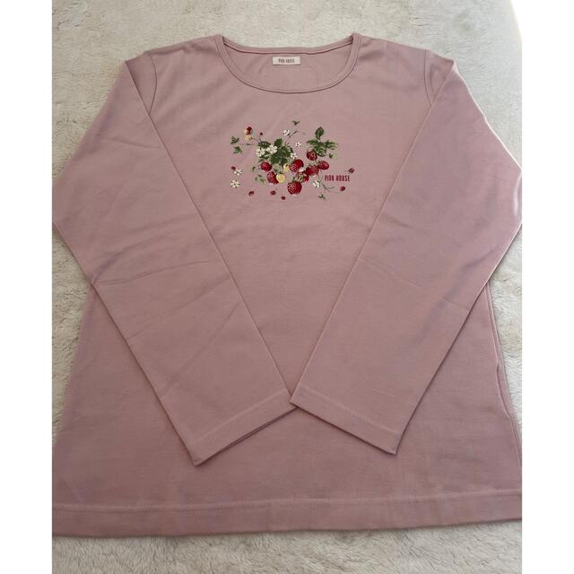 PINK HOUSE(ピンクハウス)の☆くまさん様専用　未使用　ピンクハウス  苺プリント　Tシャツ　ピンク レディースのトップス(Tシャツ(長袖/七分))の商品写真