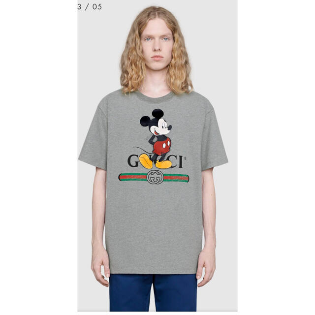 DISNEY×GUCCI ディズニー グッチ オーバーサイズ Tシャツ グレー DISNEY×GUCCI ディズニー グッチ オーバーサイズ Tシャツ グレー