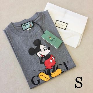 グッチ(Gucci)のDISNEY×GUCCI ディズニー グッチ オーバーサイズ Tシャツ グレー(Tシャツ/カットソー(半袖/袖なし))