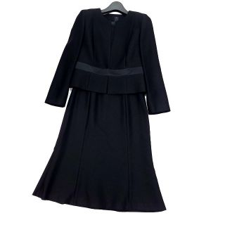 ランバン(LANVIN)のランバン ブラックフォーマル アンサンブル スーツ 喪服 ワンピース 38 黒(礼服/喪服)