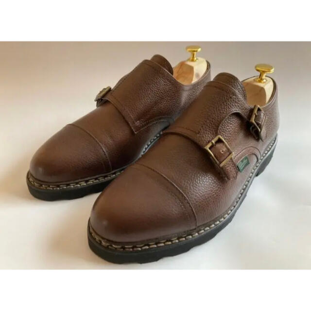 Paraboot(パラブーツ)のキック様専用Paraboot WILLIAM 8 シボ革 ダークブラウン メンズの靴/シューズ(ドレス/ビジネス)の商品写真