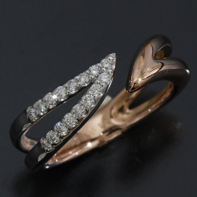ペルリータ ミキモト リング 9号 ダイヤ0.12ct K18 D9569 ファッション