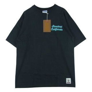 スタンダードカリフォルニア(STANDARD CALIFORNIA)のSTANDARD CALIFORNIA スタンダードカリフォルニア SD HEAVYWEIGHT SCRIPT LOGO ヘビーウエイト スクリプト ロゴ 半袖 Tシャツ ブラック系 ダークグレーよりの黒 M 38-40【中古】(Tシャツ/カットソー(半袖/袖なし))