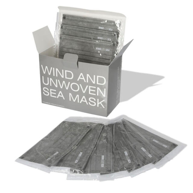 WIND AND SEA(ウィンダンシー)の未開封 wind and sea マスク《３色×各３枚》個別包装 黒・灰・白 メンズのファッション小物(その他)の商品写真