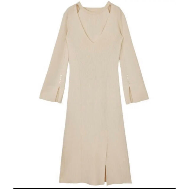 ワンピース 新作 AMERICAN SLEEVE LAYERED KNIT DRESS ショッピング買