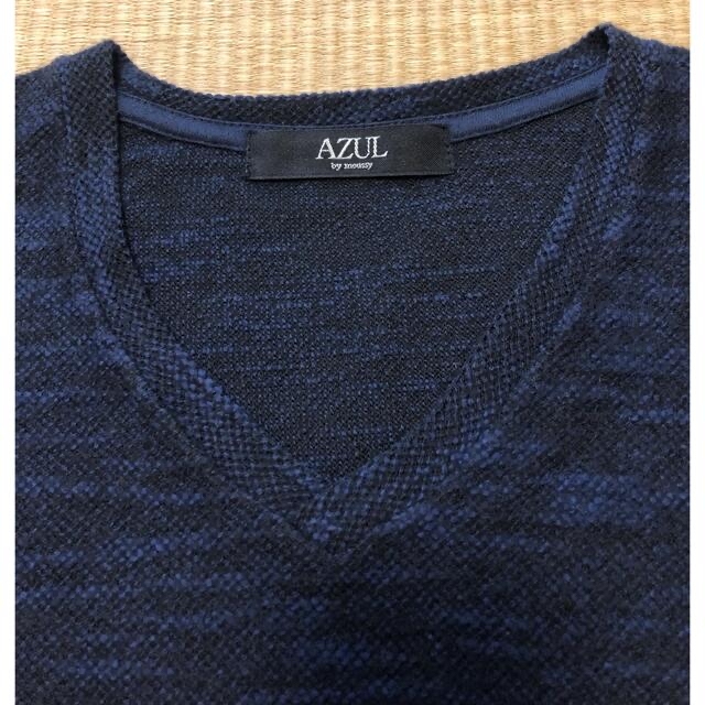 AZUL by moussy(アズールバイマウジー)のAZUL    メンズ   Vネックカットソー　Sサイズ メンズのトップス(Tシャツ/カットソー(七分/長袖))の商品写真