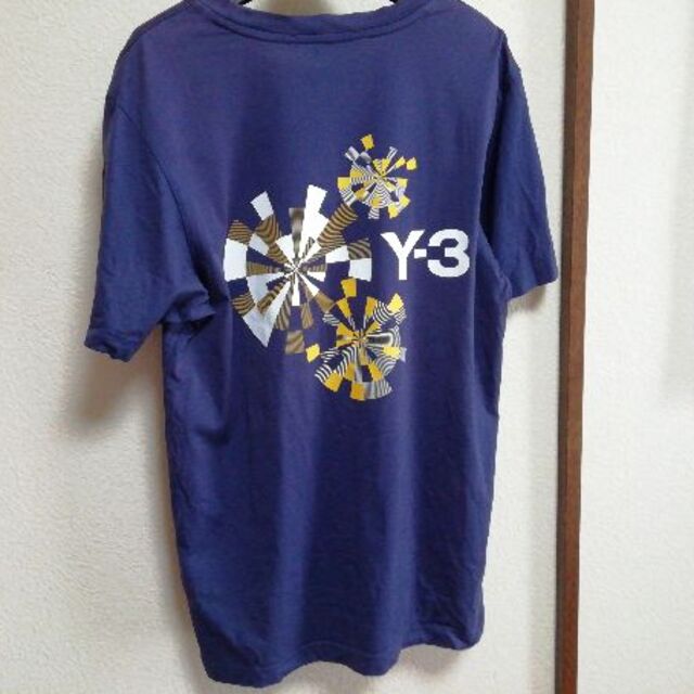 Y-3(ワイスリー)のY-3　ワイスリー　ヨウジヤマモト×adida　バックプリントTシャツ　ネイビー メンズのトップス(Tシャツ/カットソー(半袖/袖なし))の商品写真