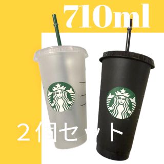 スターバックスコーヒー(Starbucks Coffee)の【新品】スタバタンブラー　クリア&ブラックの2点set(タンブラー)