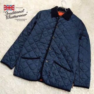 トラディショナルウェザーウェア(TRADITIONAL WEATHERWEAR)のトラディショナル ウェザーウェア キルティングジャケット ネイビー×オレンジ(ブルゾン)