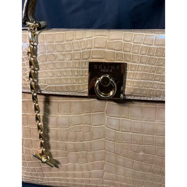celine(セリーヌ)のセリーヌ　ヴィンテージ　クロコ　ハンドバッグ　かなり美品 レディースのバッグ(ハンドバッグ)の商品写真