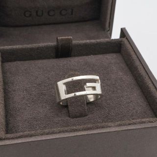 グッチ(Gucci)の《希少》GUCCI リング シルバー ブランデッドG ケース ヴィンテージ 13(リング(指輪))