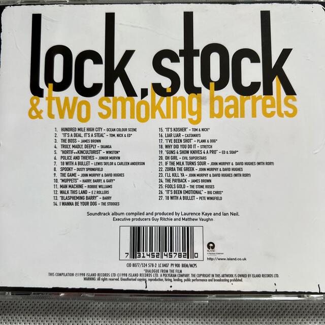 Lock Stock & Two Smoking Barrels-US盤  CD エンタメ/ホビーのCD(映画音楽)の商品写真
