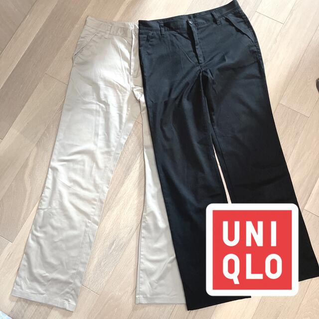 UNIQLO(ユニクロ)のユニクロ　UNIQLO パンツ　セット　レディース　ストレート　パンツ レディースのパンツ(ワークパンツ/カーゴパンツ)の商品写真