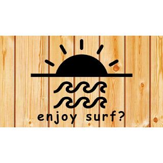 enjoysurf？　カッティングステッカー　波　サーフ　サーファー　ブランド(サーフィン)