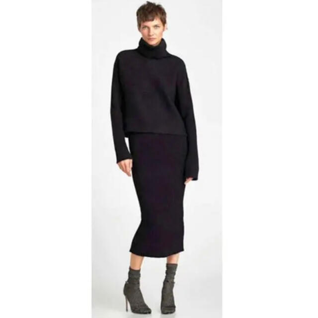【2022春夏新作】 ZARA ザラ ニット セットアップ セーター ロングスカート ブラック 黒 ニット+セーター 【2022春夏新作】 ZARA ザラ ニット セットアップ セーター ロングスカート ブラック 黒 ニット+セーター