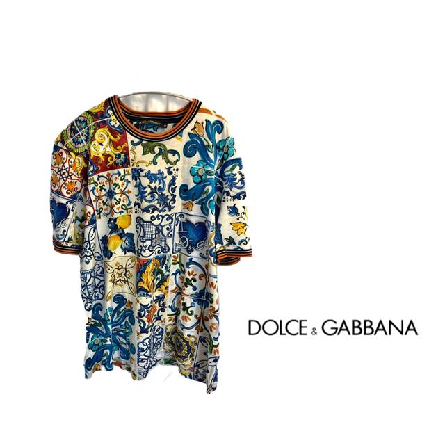 Dolce&Gabbana⭐︎ドルチェ&ガッバーナ⭐︎マヨルカ柄Tシャツ-