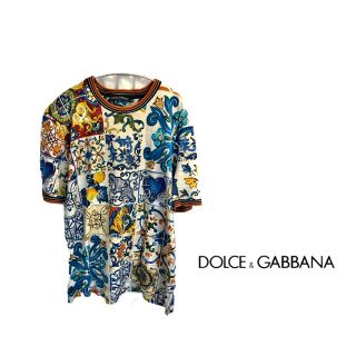 Dolce\u0026Gabbana⭐︎ドルチェ\u0026ガッバーナ⭐︎マヨルカ柄Tシャツ