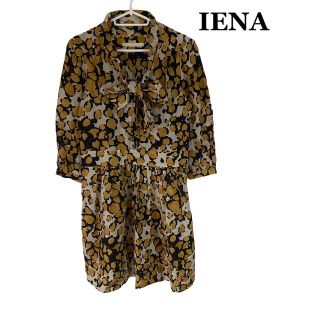 イエナ(IENA)の【即日発送】IENA 総柄 シフォンフレアワンピース 花柄 レオパード柄(ひざ丈ワンピース)