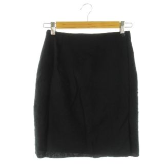 カルバンクライン(Calvin Klein)のカルバンクライン スカート ラップ タイト ミニ ウール 9 黒 ブラック(ミニスカート)