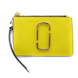 マークジェイコブス(MARC JACOBS)のマークジェイコブス 定期入れ パスケース ミニ財布 レザー イエロー ピンク(名刺入れ/定期入れ)