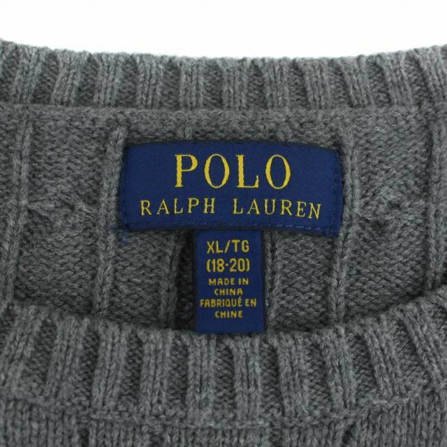POLO RALPH LAUREN(ポロラルフローレン)のポロ バイ ラルフローレン ケーブルニット セーター 長袖 XL グレー メンズのトップス(ニット/セーター)の商品写真