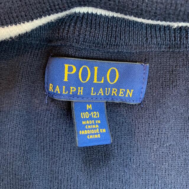 POLO RALPH LAUREN(ポロラルフローレン)のポロ ラルフローレン　 子供　キッズ  コットン フルジップ セーター Mサイズ キッズ/ベビー/マタニティのキッズ服男の子用(90cm~)(ニット)の商品写真