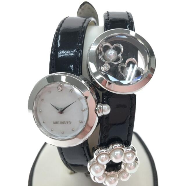 MIKIMOTO(ミキモト)の▼▼MIKIMOTO ミキモト レディース腕時計 クオーツ シェル文字盤 二重ベルト 替えベルト付 1D0101 レディースのファッション小物(腕時計)の商品写真