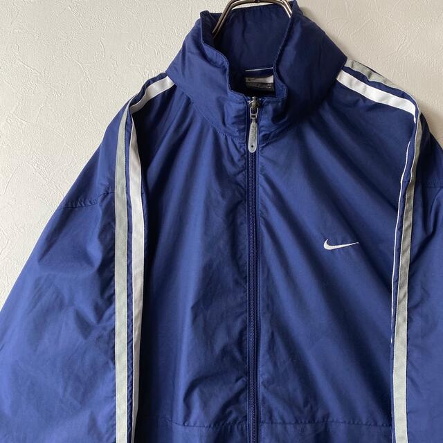 00s old nike ナイロンジャケット　トラックジャケット　ネイビー