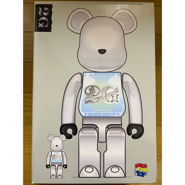 BE@RBRICK 2G WHITE CHROME 100% & 400% BE@RBRICK 2G WHITE CHROME 100% & 400%