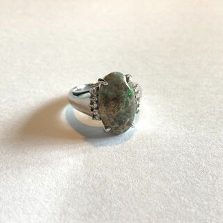 【海ねご様専用】ヴィンテージ　オパール　デザインリング　ダイヤモンド(リング(指輪))