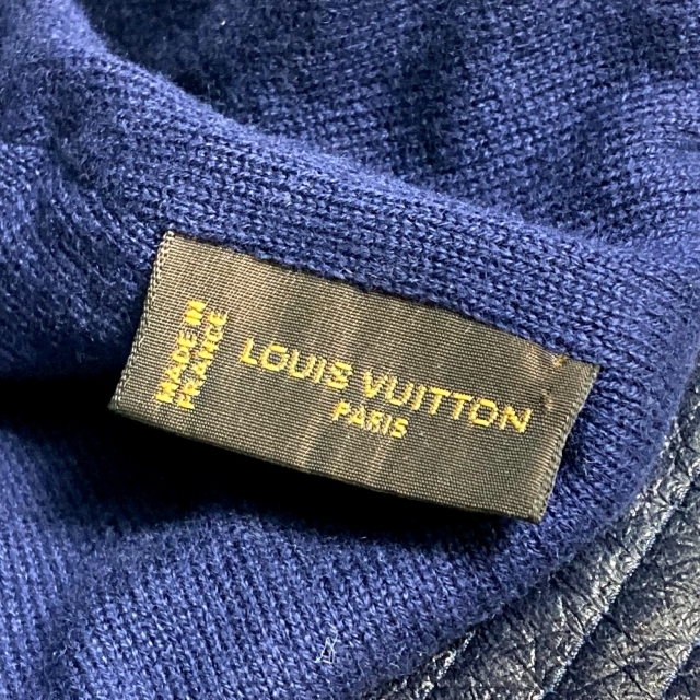 LOUIS VUITTON(ルイヴィトン)のルイヴィトン LOUIS VUITTON 2トーン/帽子 ファッション小物/アパレル カシミヤ ニット バケットハット ハット カシミヤ ネイビー×ブラック レディースの帽子(ハット)の商品写真